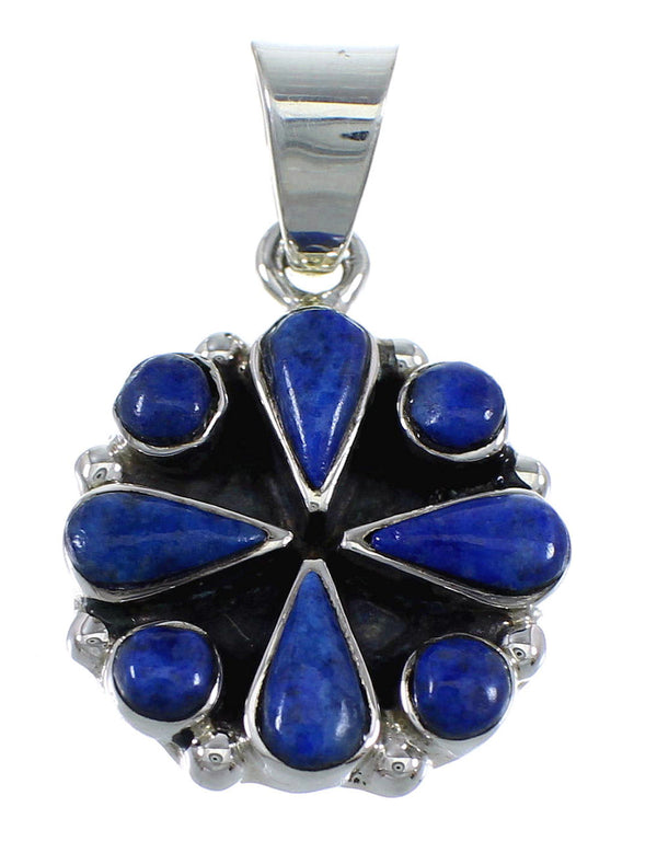 Genuine Sterling Silver And Lapis Southwest Pendant YX67276